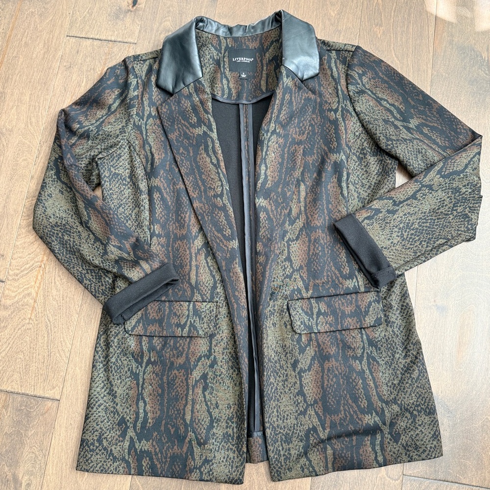 LIVERPOOL Los Angeles Women's Copper Black Python Blazer Size Small